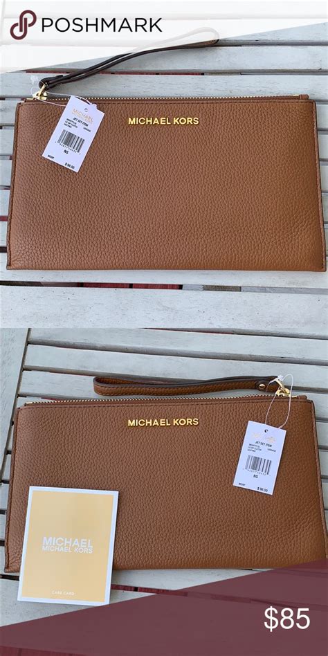 michael kors tan clutch